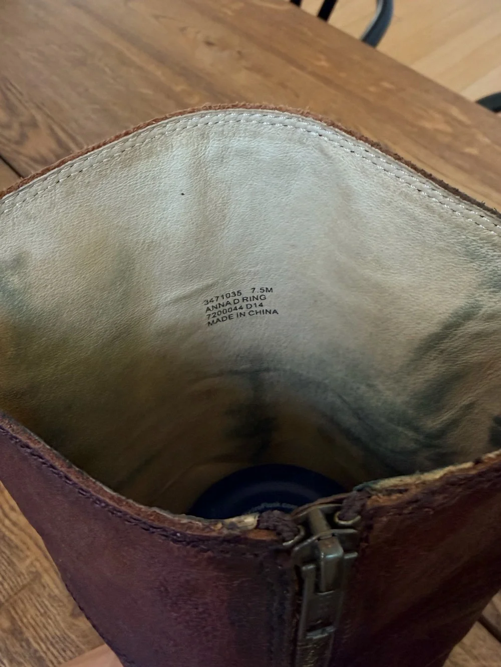 Frye Anna D-Ring Classic Tall Leather Riding Boots - Brown - Picture 7 of 7